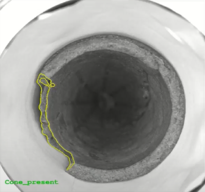 Broken cone defect 