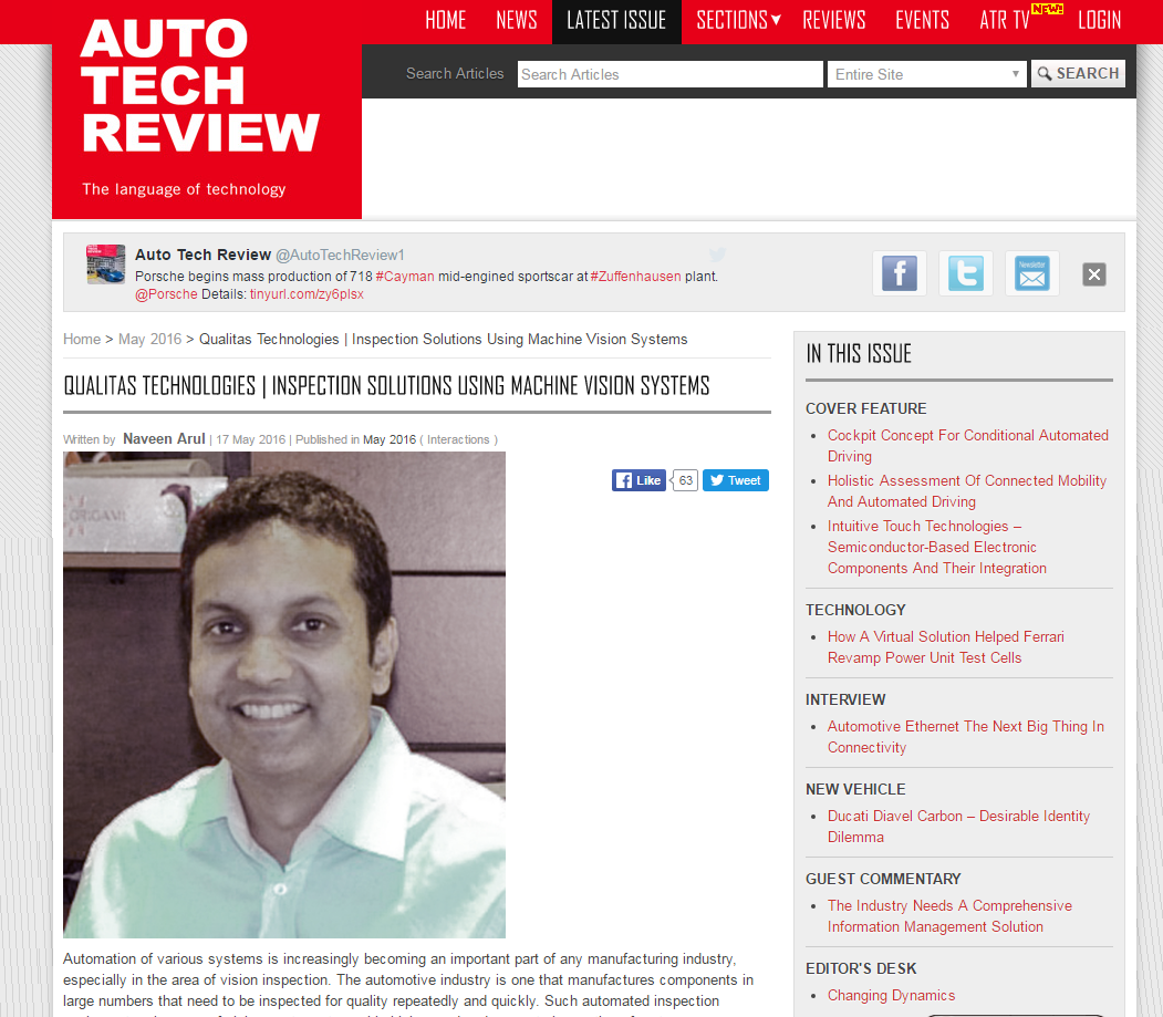 Raghava Kashyapa In Auto Tech Review, Qualitas In Auto Tech