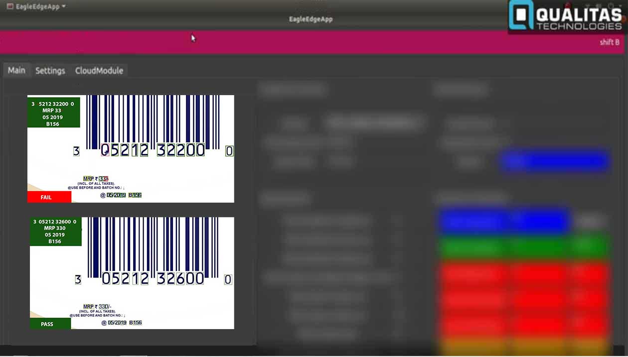 FMCG label inspection -Vision Sensor - AI